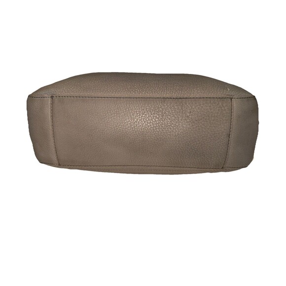 Tory Burch Britten Tote Gray Handbag Purse Shoulder Bag Pebbled Leather - Picture 10 of 15